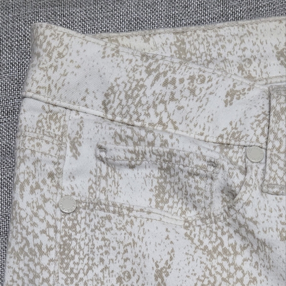 PAIGE Hoxton Ankle Denim Jeans Sonoran Snake Print White Tan Size 28 - Picture 4 of 11